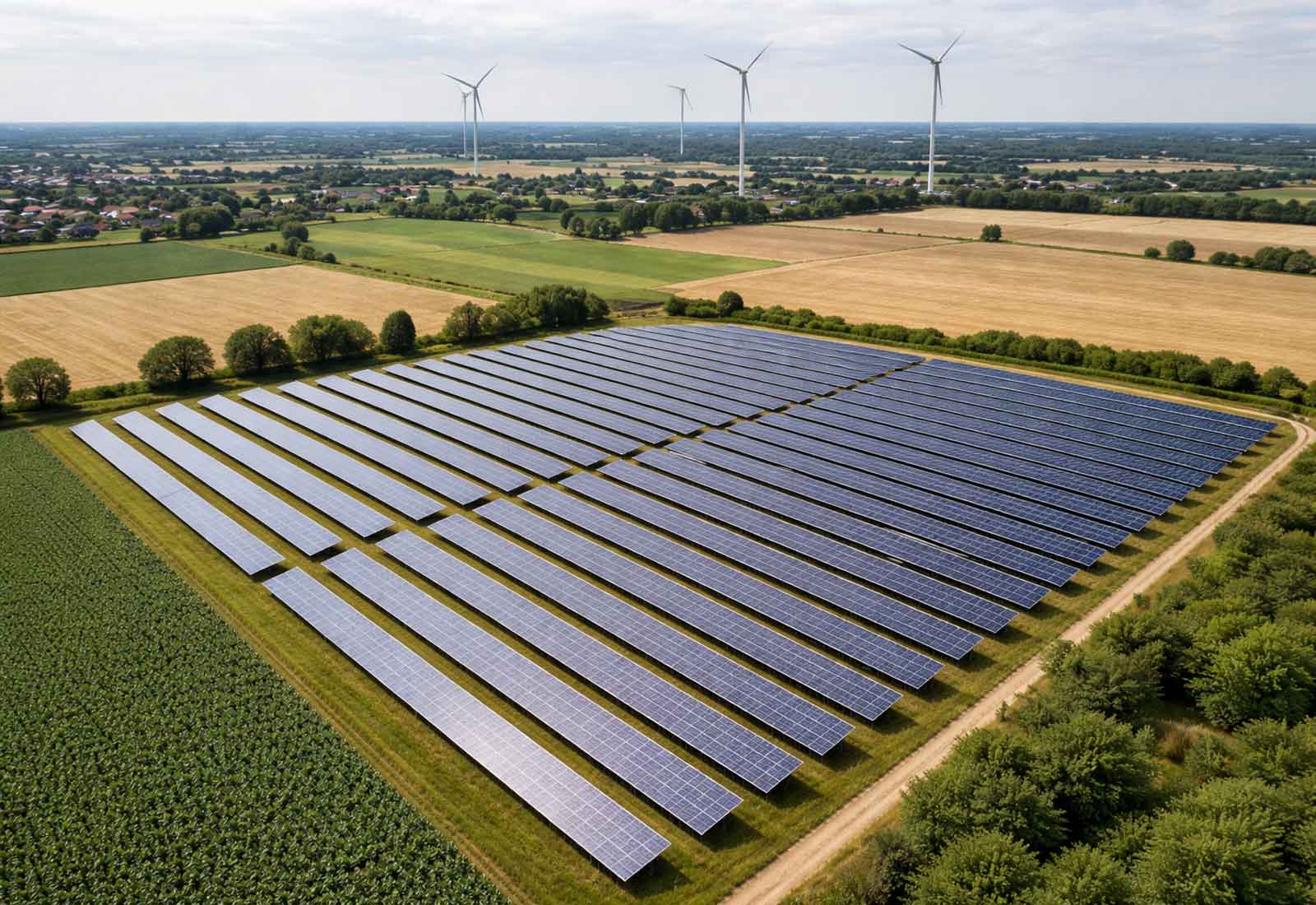AGRI-Photovoltaik- und Windenergieprojekte im ländlichen Raum